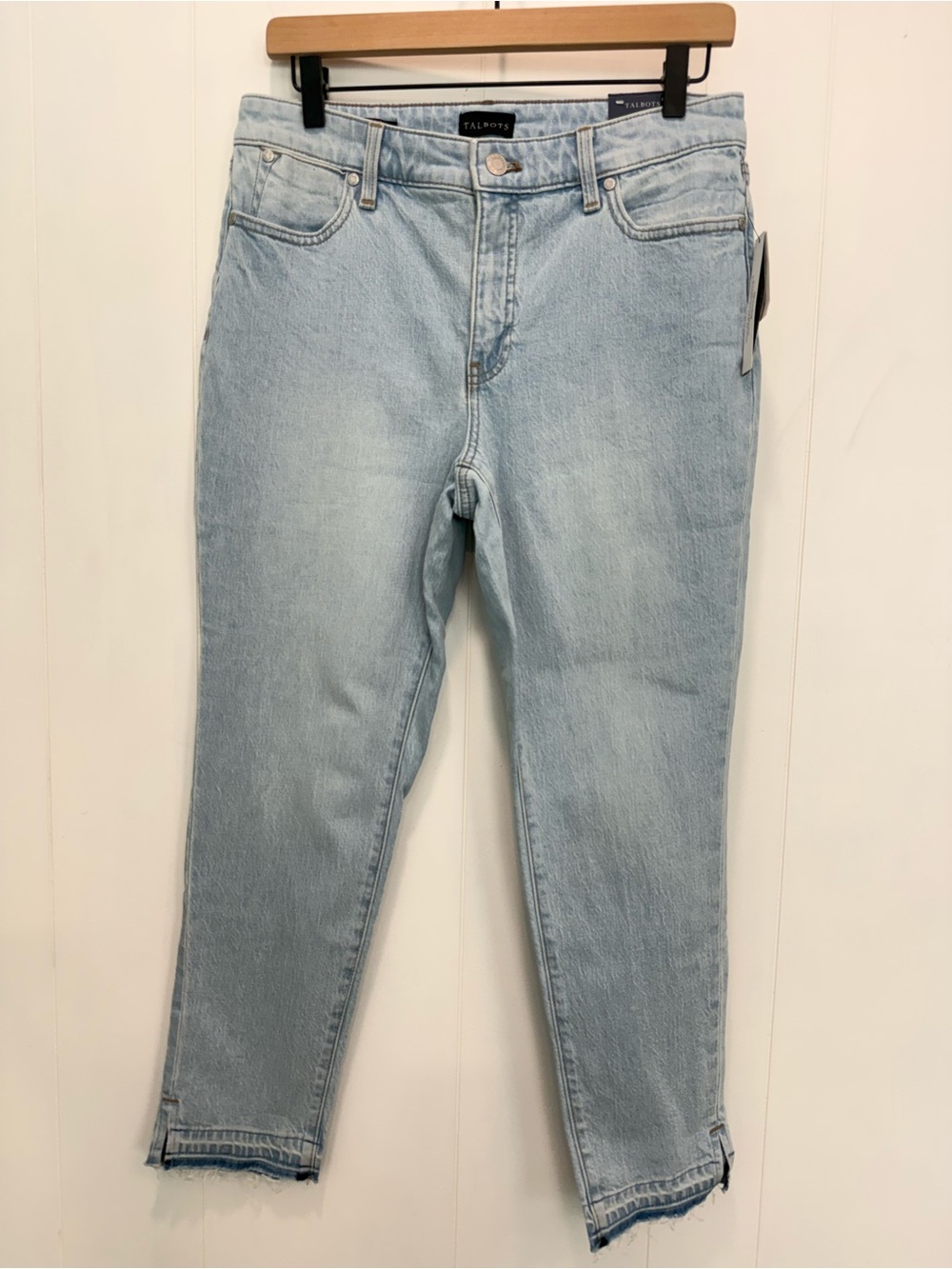 NWT Talbots Slimming Light Wash Mid Rise Slim Ankle Jeans Size 6 Petite